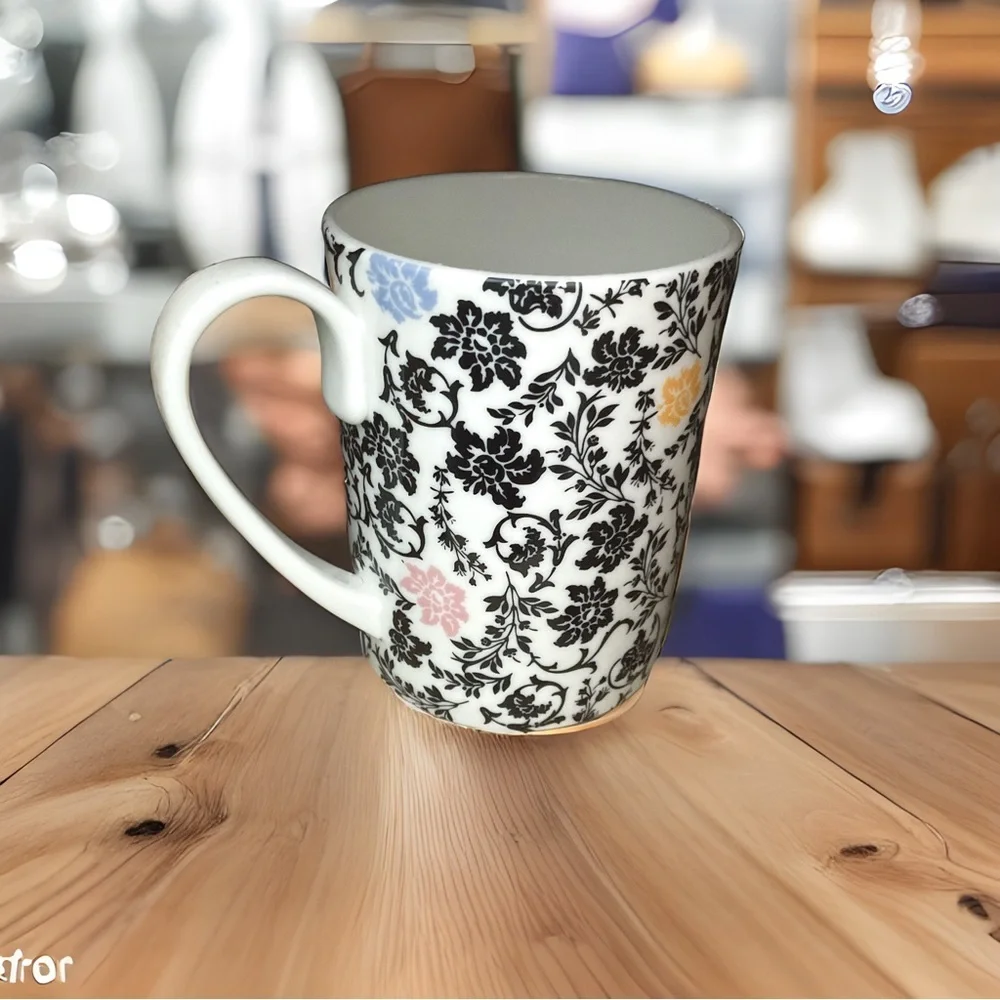 Coffee Cup Martha Stewart Collection For‎ Macy's Ceramic Floral Mug